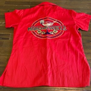 Vintage Margaritaville Button Down Shirt Short Sleeve Red Casual S NWT